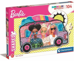 Puzzle 104 dílků ve tvaru Barbie