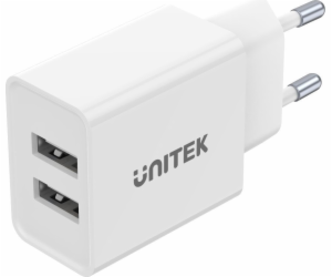 UNTIEK CHARGER 2X USB-A 12W WHITE P1113A-EU