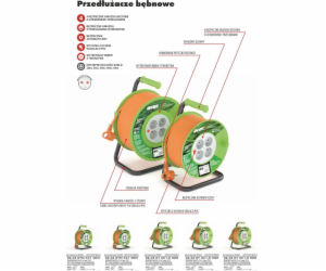 Acar Prodlužovací šňůra M01803 50m oranžová