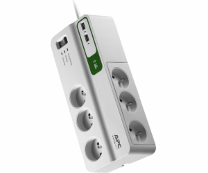 APC Essential Surge Protector 6 Output Power Strip 2m Whi...