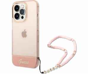 Pouzdro Guess GUHCP14LHGCOHP Apple iPhone 14 Pro růžové/r...