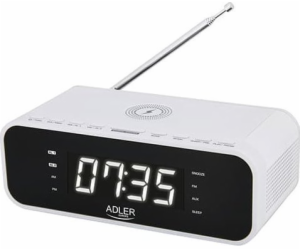 Clock radio with wireless charger and FM