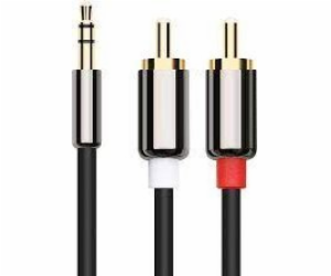 Kabel Libox Jack 3,5 mm - RCA (Cinch) x2 3m stříbrný (LB0...