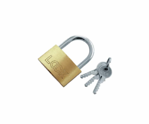 Modeco Visací zámek LOCK mosazný třmen 30mm 12ks MN-02-135