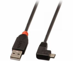 Lindy USB kabel USB A -&gt; Micro USB B úhlový, (M/M), če...