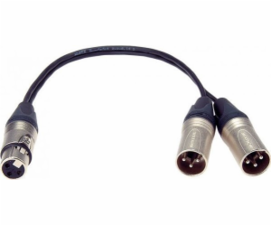 Kabel Klotz XLR - XLR x2 0,1m černý