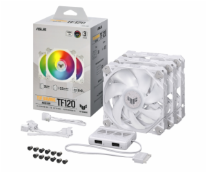 ASUS ventilátor TUF GAMING TF120 ARGB 3IN1 WHITE, 3x120mm...