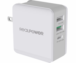 Cestovní nabíječka Realpower DeskCharge-65