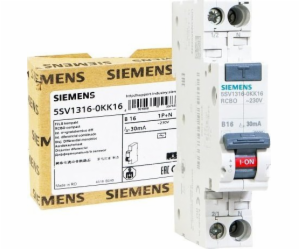 Siemens Zbytkový jistič 2P 16A B 0,03A typ AC 5SV1316-0KK16