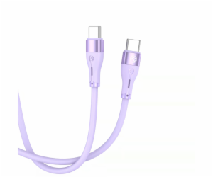 Tellur Silicone Type-C to Type-C cable PD60W 1m purple