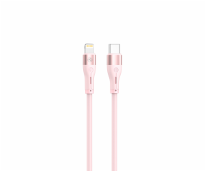 Tellur Silicone Type-C to Lightning cable PD30W 1m pink