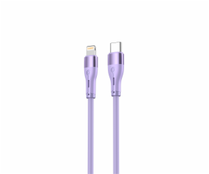 Tellur Silicone Type-C to Lightning cable PD30W 1m purple