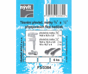 Těsnění převlečné matky 3/8" a 1/2" opletených flexi hadi