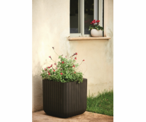 Květináč Cube Planter hnědý 29,5x29,5 cm