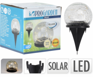 Lampa solární koule 10 cm 15 LED sklo