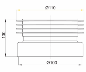 Manžeta WC přímá 110mm A99