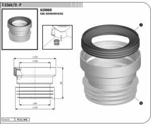Manžeta WC připojovací T3560/II přímá