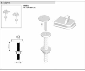 Závěs šrouby k WC sedátku T3550-03