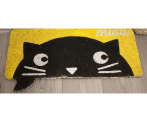 Rohožka 32x68 cm Miau, žlutá