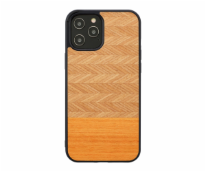 MAN&WOOD case for iPhone 12/12 Pro herringbone arancia black