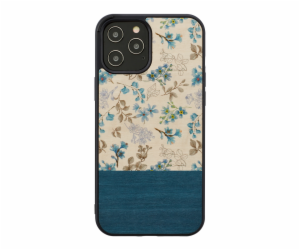 MAN&WOOD case for iPhone 12/12 Pro blue flower black