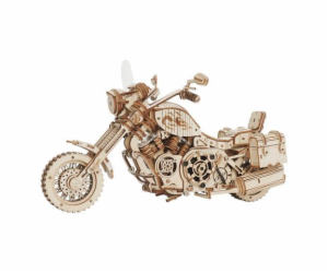 RoboTime 3D dřevěné mechanické puzzle Motorka (cruiser)