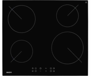 Ceramic hob Akpo PKA 58008/2 black 4 zone(s)