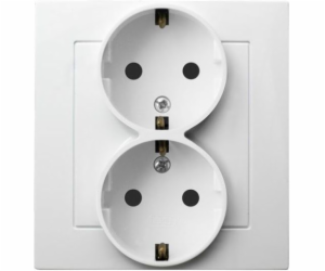 Ospel Socket As Double Schuko White (GP-2GS/00)