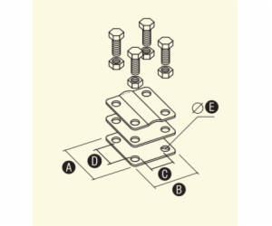 Elko-bis Universal Branch Connector s reliéfem 57x80x50 m...