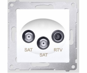 SIMON 54 MODULE WHITE RTV-2XSAT 1DB SOCKET