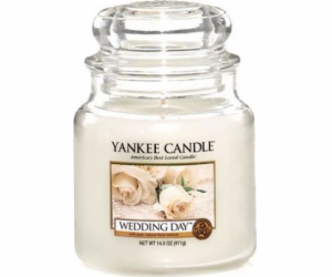 Svíčka ve skleněné dóze Yankee Candle, Svatební den, 410 g