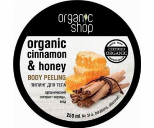 Organický obchod Body Peeling Honey Cinnamon 250 ml