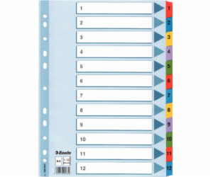 Esselte Cardboard Indexes 1-12 White Tabs (100162)