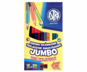 Astra Jumbo Double Pencil Pencils, 12 kusů