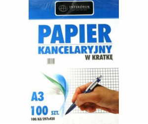 Čtvercový kancelářský papír Interprint A3/100 listů