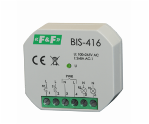 F&F BIS-416 bistabilní relé, zapuštěné, dva nezávislé říd...