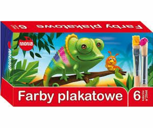 Plakátové barvy Pulio Mona 6 barev 20ml