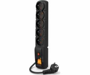 ACAR F5 Power Strip 5 hnízda 2,5 m černá (W2052)