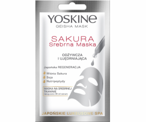 Yoskine Pleťová maska Geisha Mask Sakura Silver Vyživujíc...