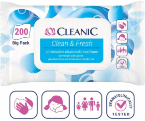 Cleanic Clean&Fresh osvěžující ubrousky 200 kusů