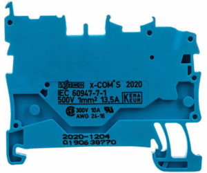 Wago X-COMS základní konektor, 1-drát, 1-pin, modrý (2020...