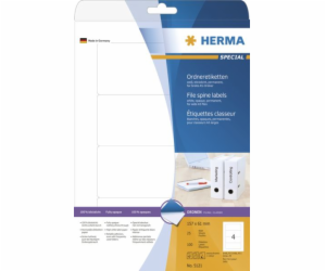 Herma Labels Special 5121, do pořadačů, A4, bílá, 157 x 6...