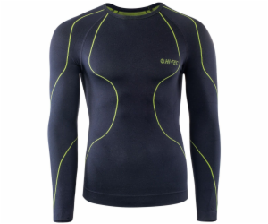 Hi-Tec pánské tričko Ikar Top black/lime punch, velikost XL