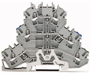 Wago 3patrová svorkovnice 2,5 mm2 šedá PE/N/L (2002-3217)