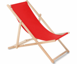 Classic beech deckchair GreenBlue GB183 red