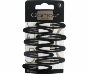 Glamour GLAMOR_Hair clips Black 8 ks