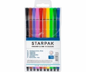 Starpak Fineliners 10 barev, kulaté, 0,4 mm