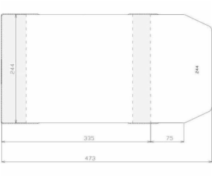 Stohovací Nastavitelný kryt 244x410 mm (50 ks)