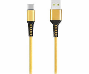 Denmen USB-A - USB-C USB kabel 1 m zlatý (29358)