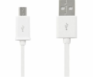 BULK USB-A - microUSB USB kabel 0,9 m Bílý (GSM0989W)